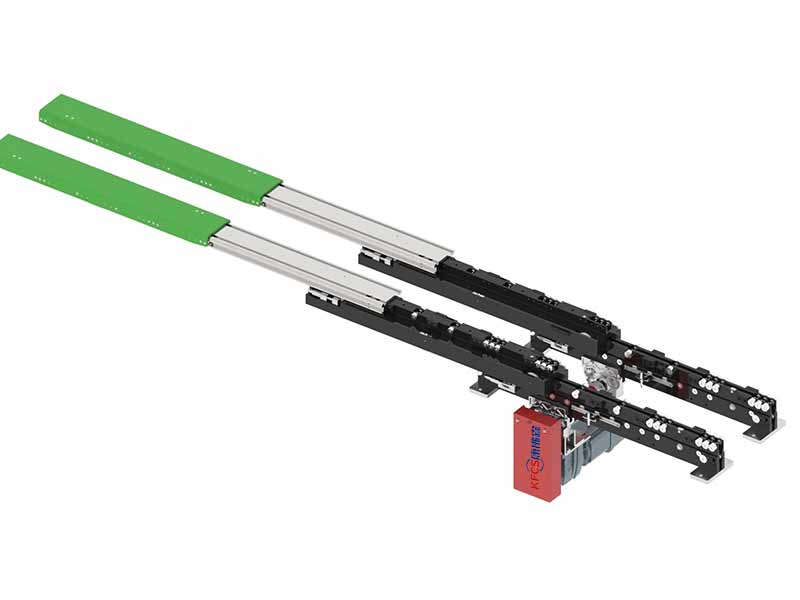 单电机双深位伸缩叉